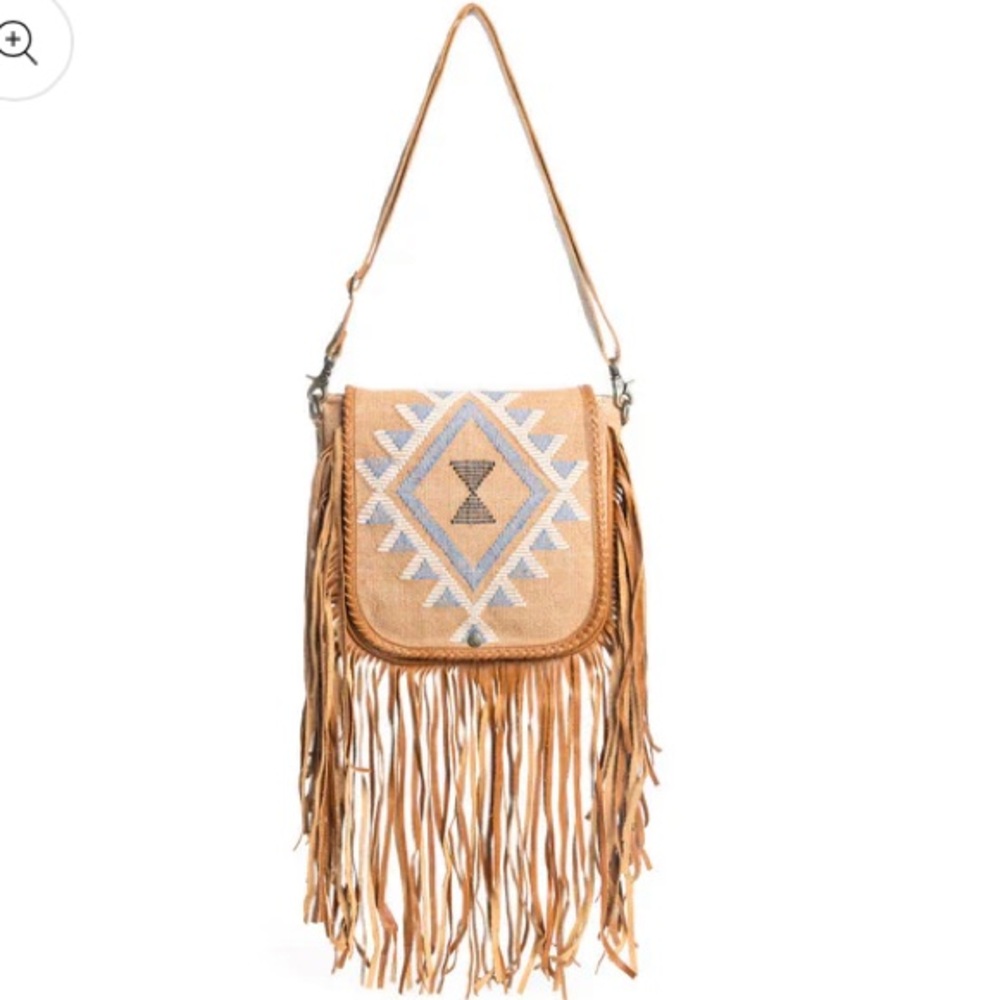 🚨LAST ONE🚨Myra Bag Prairie Magic Western Boho Fringe Tan Shoulder Bag